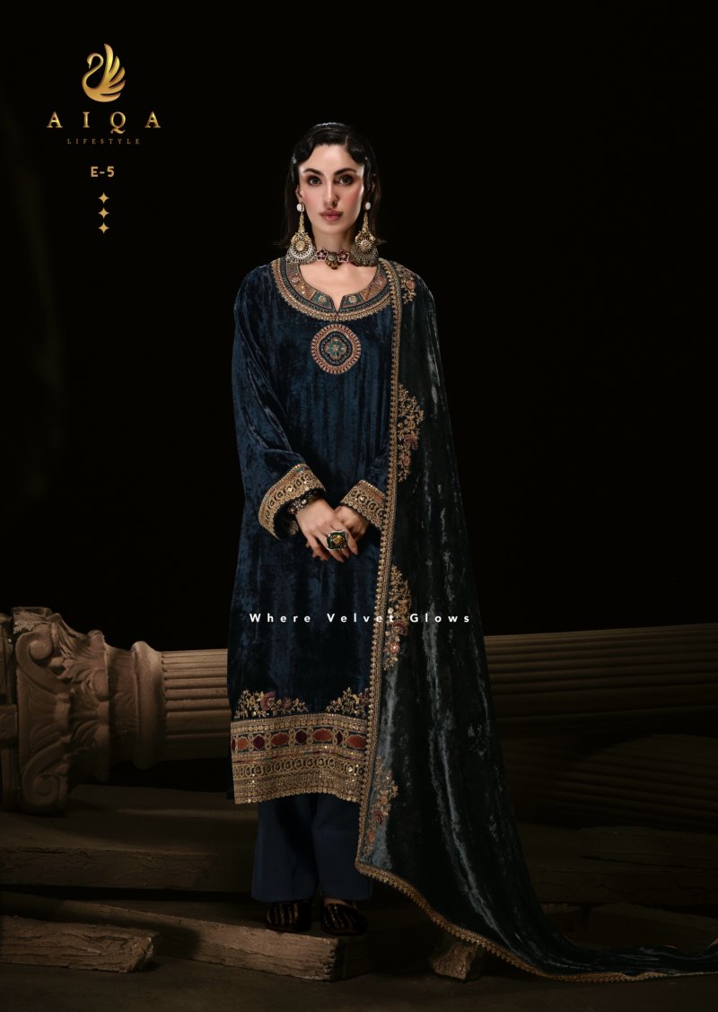The Royal Chapter By Aiqa Viscose Velvet Designer Salwar Suits